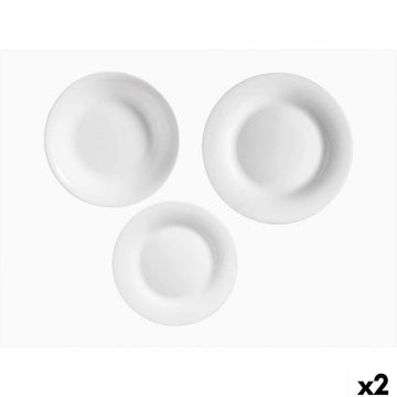 Geschirr-Set Vivalto F-LP100-80-85 F-LP100-80-85 Weiß Opalglas (2 Stück)