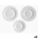Geschirr-Set Vivalto F-LGCP105-75-85 F-LGCP105-75-85 Weiß Opalglas (2 Stück)
