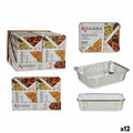 Lebensmittelschalen-Set Kinvara Silberfarben Aluminium 25,5 x 6,8 x 19 cm 12 Stück