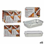 Lebensmittelschalen-Set Kinvara Silberfarben Aluminium 21 x 6 x 30,5 cm 12 Stück