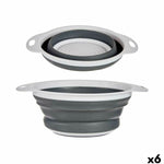 Sieb Kinvara Weiß Grau Polypropylen TPR 25 x 20 x 8,5 cm 25 x 3 x 20 cm 24,5 x 3,5 x 20 cm (6 Stück)