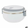 Lunchbox Kinvara SW8034A-1 1 Weiß Grau Anthrazit Edelstahl Polypropylen 700 ml 16 x 9 x 14,5 cm (6 Stück)