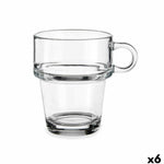 Tasse Kaffee und Tee Vivalto Z908-9/BHA6 Z908-9/BHA6 Durchsichtig Glas 270 ml (6 Stück)
