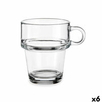 Tasse Kaffee und Tee Vivalto Z908-9/BHA6 Z908-9/BHA6 Durchsichtig Glas 270 ml (6 Stück)
