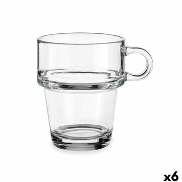 Tasse Kaffee und Tee Vivalto Z908-9/BHA6 Z908-9/BHA6 Durchsichtig Glas 270 ml (6 Stück)