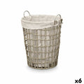 Korb Kipit HX30550 Grau Polyester Stoff Polypropylen Eisen Kunststoff 50 % Baumwolle (6 Stück)
