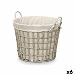 Korb Kipit HX30559 Grau Polyester Stoff Polypropylen Eisen Kunststoff 50 % Baumwolle (6 Stück)