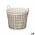 Korb Kipit HX30559 Grau Polyester Stoff Polypropylen Eisen Kunststoff 50 % Baumwolle (6 Stück)