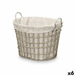 Korb Kipit HX30562 Grau Polyester Stoff Polypropylen Eisen Kunststoff 50 % Baumwolle (6 Stück)
