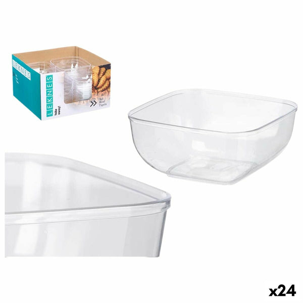 Schalenset Leknes Durchsichtig Kunststoff 800 ml 15,3 x 7 x 15,3 cm (24 Stück)