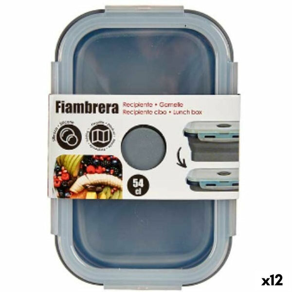 Lunchbox Kinvara Grau Durchsichtig ABS 540 ml (12 Stück)