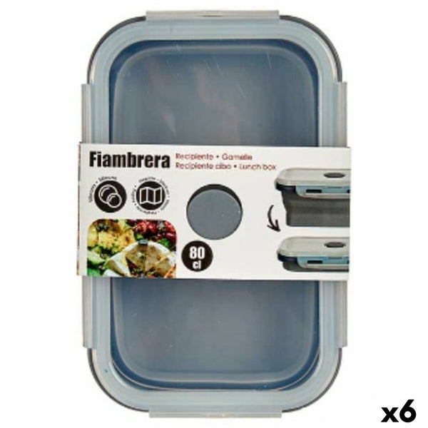 Lunchbox Kinvara Grau Durchsichtig ABS 800 ml (6 Stück)