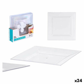 Geschirr-Set Leknes Durchsichtig polystyrol Kunststoff 27,3 x 2,3 x 27,3 cm (24 Stück)