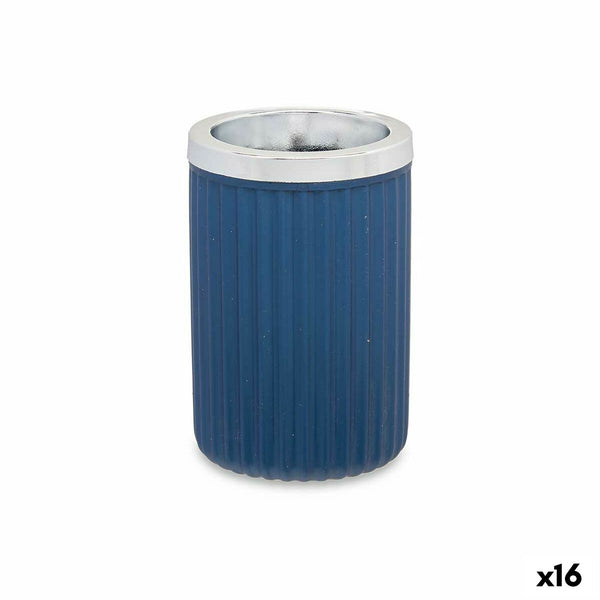 Trinkglas Berilo 3436-5 Blau Kunststoff 7,5 x 11,5 x 7,5 cm (16 Stück)
