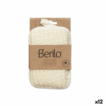 Körperschwamm Berilo Weiß Beige 11 x 16,5 x 3 cm (12 Stück)