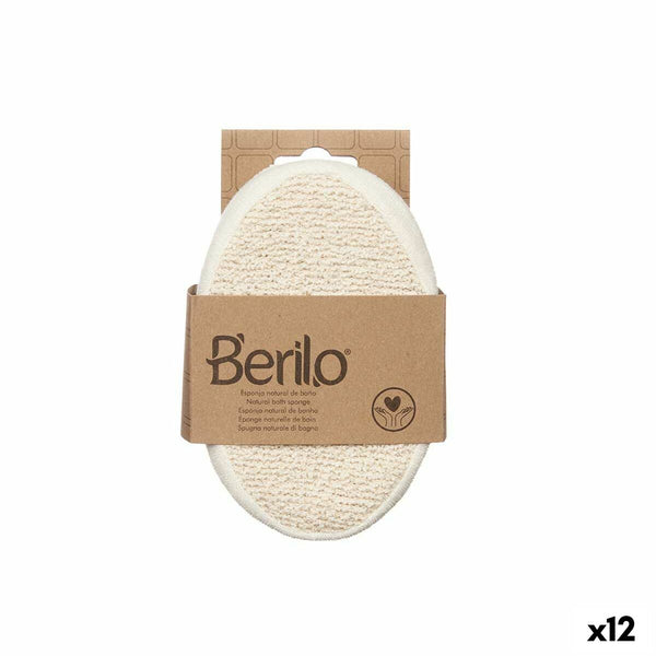 Körperschwamm Berilo Weiß Beige 15 x 5 x 10 cm (12 Stück)