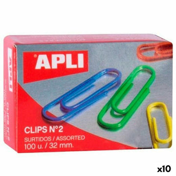 Clips Apli Nº 2 Bunt Kabel 32 mm (10 Stück)