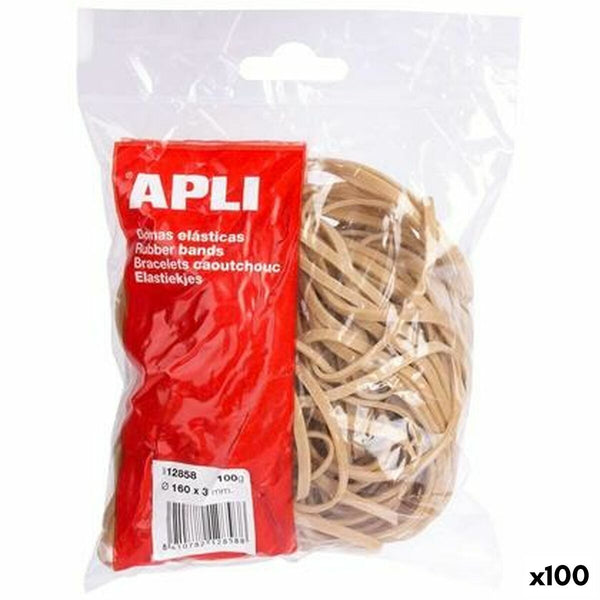 Gummibänder Apli Braun 160 x 3 mm (100 Stück)