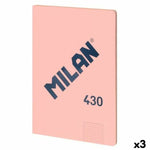 Notizbuch Milan SERIE 1918 Rosa A4 48 Blatt (3 Stück)