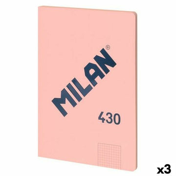 Notizbuch Milan SERIE 1918 Rosa A4 48 Blatt (3 Stück)