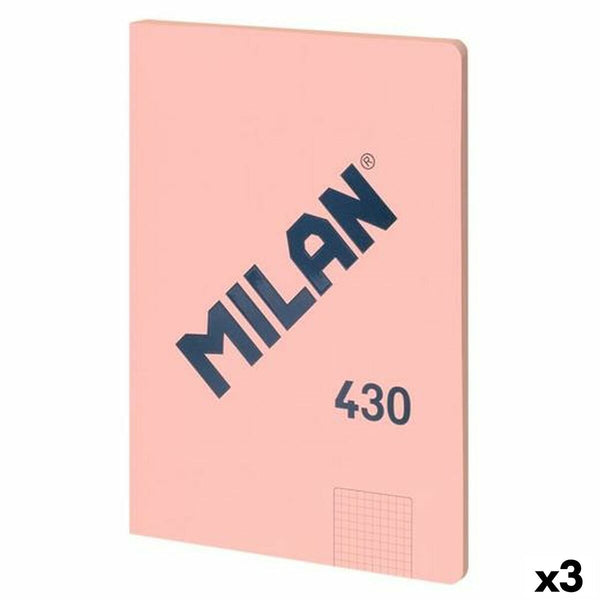 Notizbuch Milan SERIE 1918 Rosa A4 48 Blatt (3 Stück)