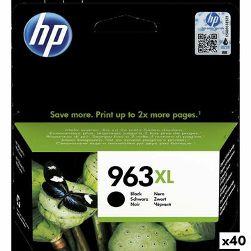 Original Tintenpatrone HP Officejet Pro All-in-One 9010,9012,9014,9015,9016,9019,9020,9022,9025 - Nº 963XL Schwarz (40 Stück)