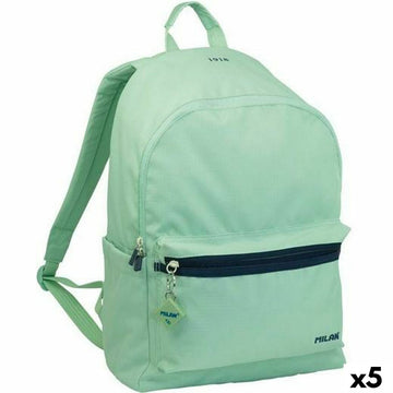 Lässiger Rucksack Milan grün 22 L 41 x 30 x 18 cm (5 Stück)