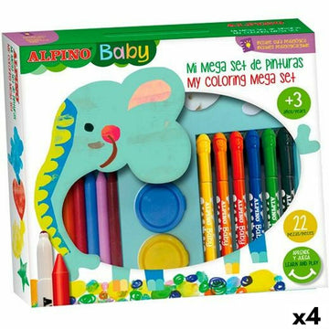 Malerei-Set Alpino Baby Bunt 36 Stücke (4 Stück)