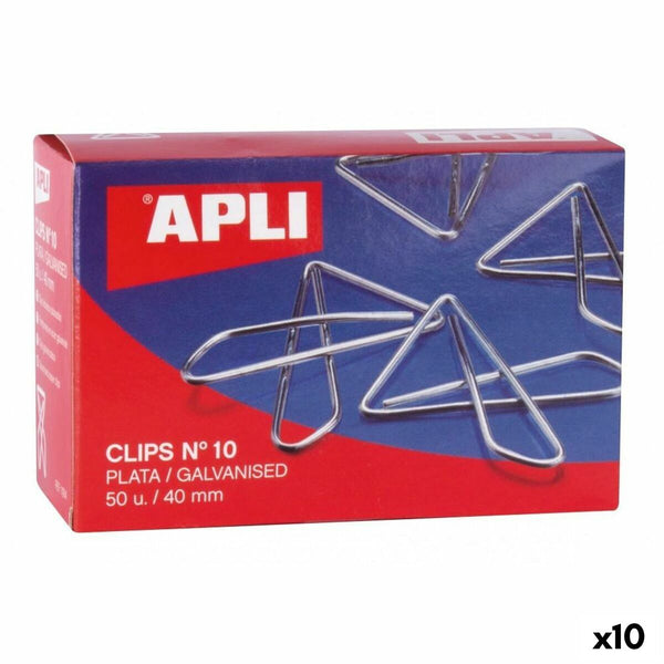 Clips Apli MARIPOSA Nº 10 Silberfarben Silber 40 mm (10 Stück)