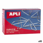 Clips Apli MARIPOSA Nº 20 Silberfarben Silber 60 mm (10 Stück)