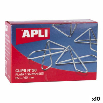 Clips Apli MARIPOSA Nº 20 Silberfarben Silber 60 mm (10 Stück)
