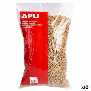 Gummibänder Apli Braun 120 x 2 mm (10 Stück)