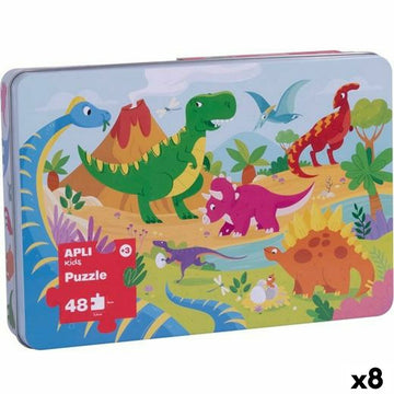 Puzzle Apli 48 x 32 cm Dinosaurier 48 Stücke (8 Stück)