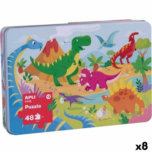 Puzzle Apli 48 x 32 cm Dinosaurier 48 Stücke (8 Stück)