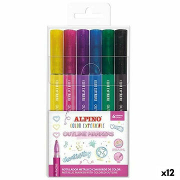 Marker-Set Alpino OUTLINE COLOR EXPERIENCE Bunt (12 Stück)