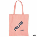 Tasche aus Segeltuch Milan 1918 Rosa 41 x 38 x 0,5 cm (25 Stück)