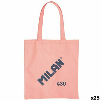 Tasche aus Segeltuch Milan 1918 Rosa 41 x 38 x 0,5 cm (25 Stück)