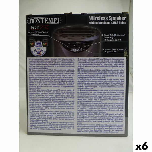 Lautsprecher mit Karaoke Mikrofon Bontempi 6 Stück