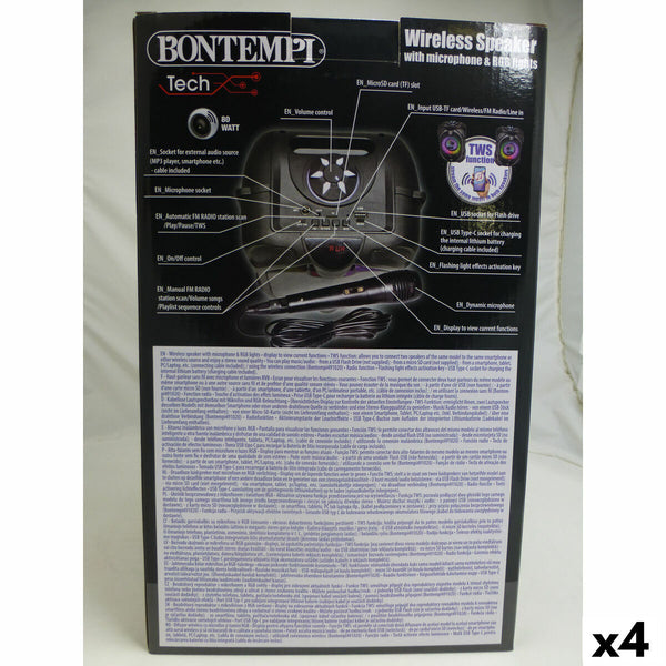 Lautsprecher mit Karaoke Mikrofon Bontempi 4 Stück