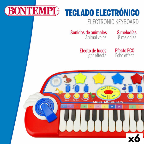 Elektronisches Klavier Bontempi 38 x 18 x 17 cm (6 Stück)