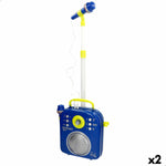 Lautsprecher mit Karaoke Mikrofon Bontempi 2 Stück