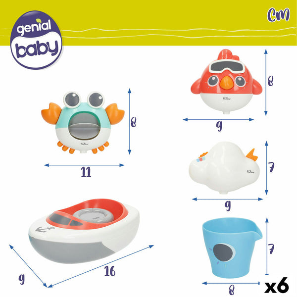 Spielzeug für das Badezimmer Colorbaby 16 x 6,5 x 9 cm 6 Stück