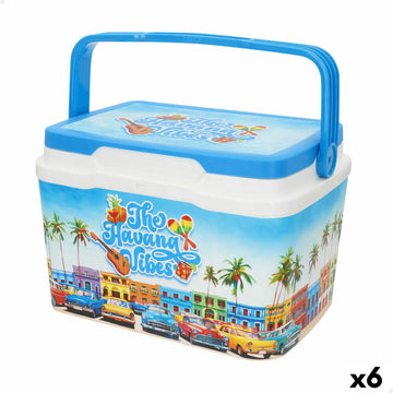 Robuste tragbare Kühlbox Aktive 5 L 28 x 19 x 21 cm Blau (6 Stück)