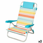 Strandstuhl Aktive Bunt 48 x 90 x 60 cm (2 Stück)
