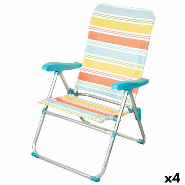 Strandstuhl Aktive 48 x 95 x 65 cm (4 Stück)