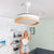 Deckenventilator mit LED-Licht und 4 einklappbaren Flügeln Woteez InnovaGoods Holz 72 W Ø49-104 cm