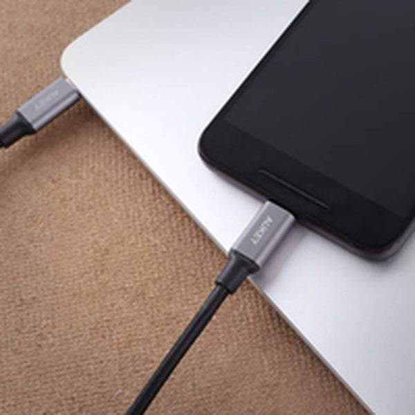 Kabel USB C Aukey CB-CD5 Schwarz Schwarz/Grau 1 m