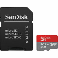 Mikro SD Speicherkarte mit Adapter SanDisk Ultra Schwarz 128 GB UHS-I