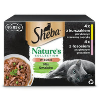 Katzenfutter Sheba Nature's Collection Mix Huhn Lachsfarben 8 x 85 g