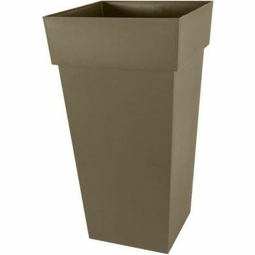 Blumentopf EDA XXL Tuscany Taupe Polypropylen karriert 43,3 x 43,3 x 80 cm